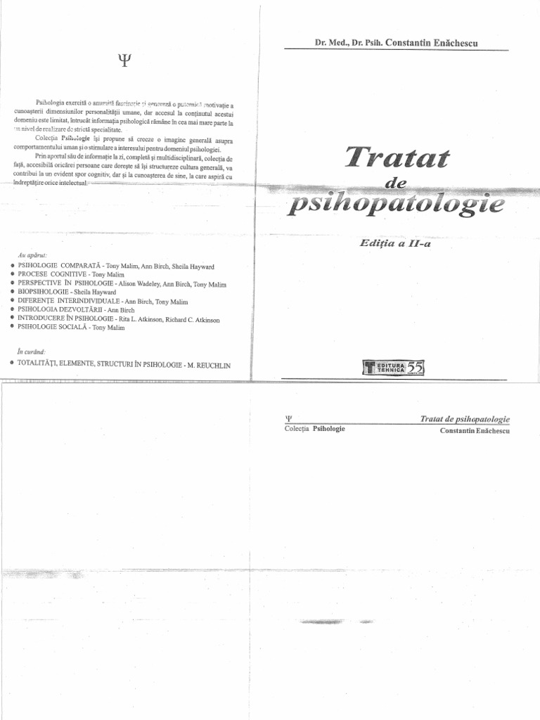 299695785 Constantin Enachescu Tratat De Psihopatologie Editia 2