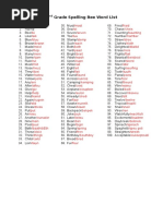 5th Grade Spelling Bee Word7