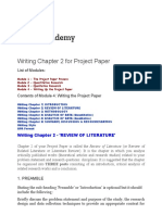 Writing Chapter 2 For Project Paper