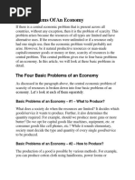 Basic Problems of An Economy