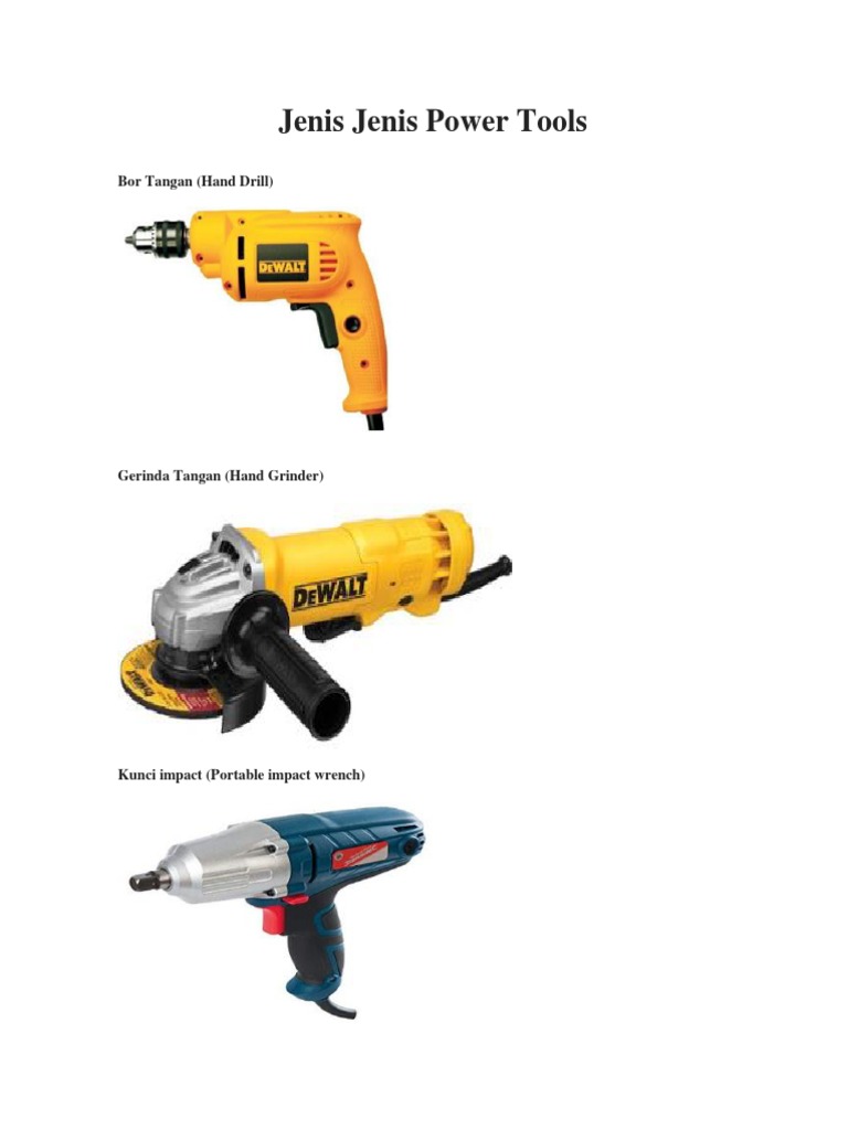 Jenis Jenis Power Tools PDF