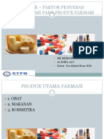 Faktor - Faktor Penyebab Kontaminasi Pada Produk Farmasi