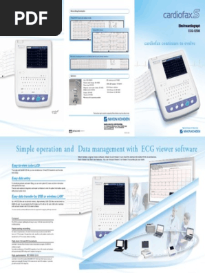 Nihon Kohden Cardiofax S Ecg 1250k Brochure Pdf Electrocardiography Electronics