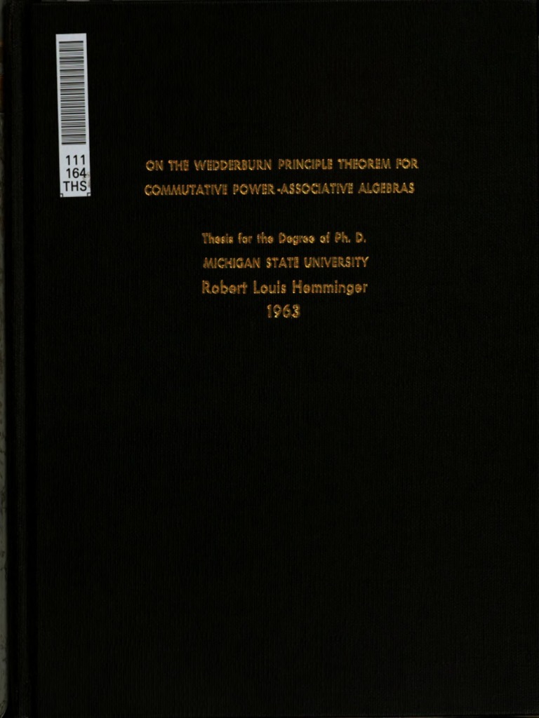 On The Wedderburn Principle Theorem For PDF Field (Mathematics