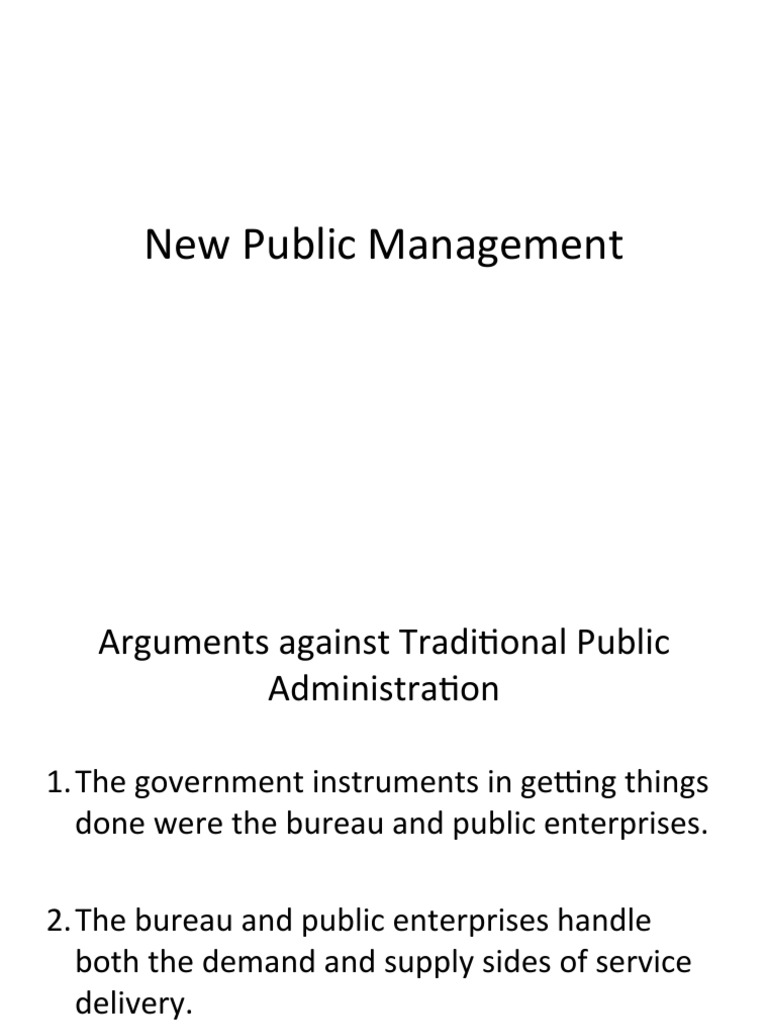 1 New Public Management Pdf Public Administration Government