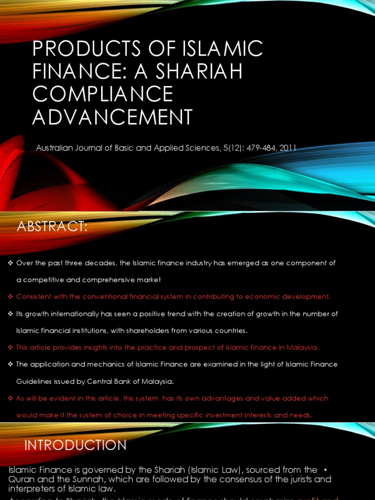 Islamic Finance Products Overview | PDF | Islamic Banking And Finance ...