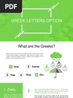 The Greek Letters of An Option