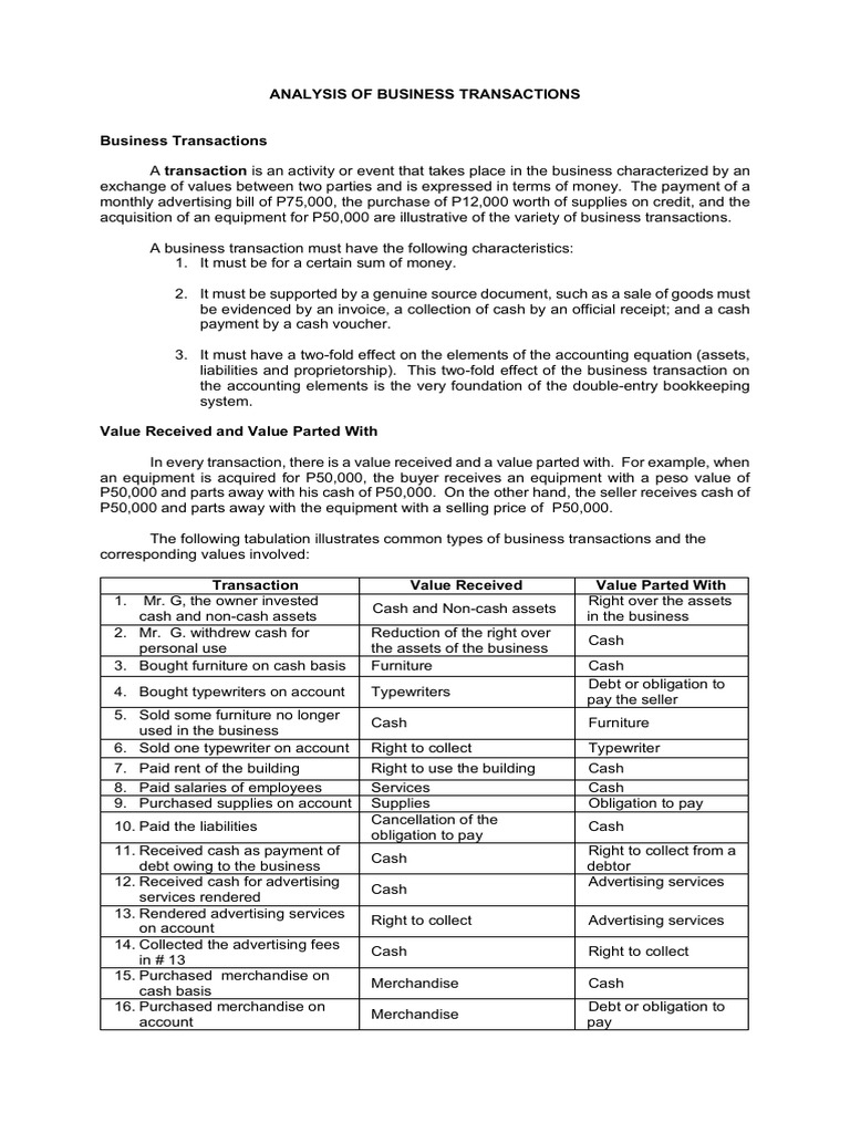 Business Transaction Value Analysis | PDF | Financial Transaction | Credit