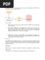 JDBC Notes