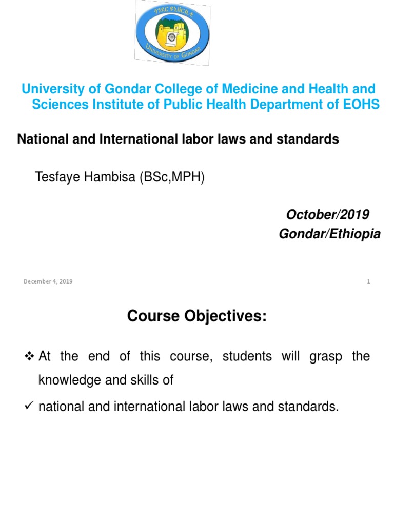 Labor Law Ppt Th2019 Pdf International Labour Organization