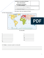 Teste de Avaliação Geografia