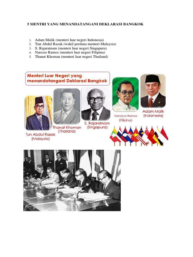 5 Mentri Yang Menandatangani Deklarasi Bangkokmorey Pdf