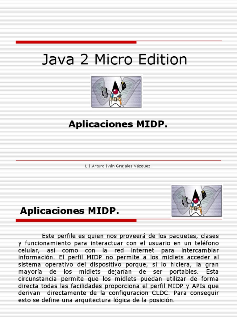 Aplicaciones MIDP en Java 2 ME | PDF | Java (lenguaje de programación ...