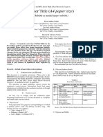 MCL SHS Researc Congress Paper Format Instructions