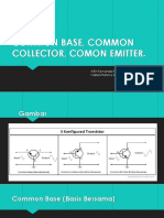Common Base, Common Collector, Comon Emitter