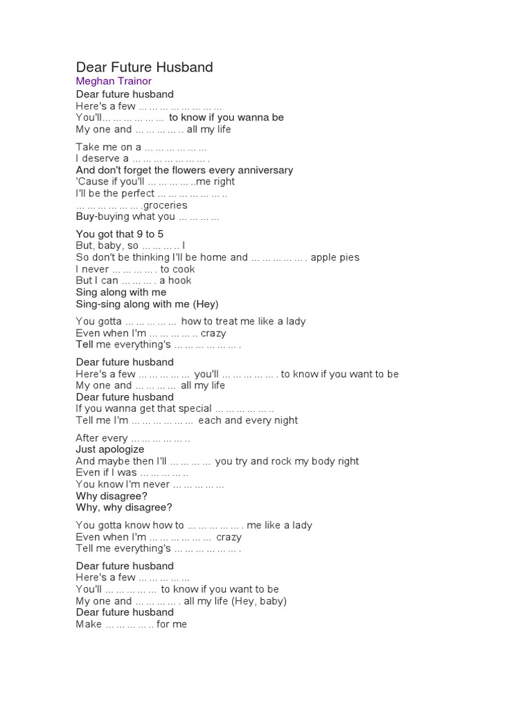 Dear Future Husband PDF 1702842832