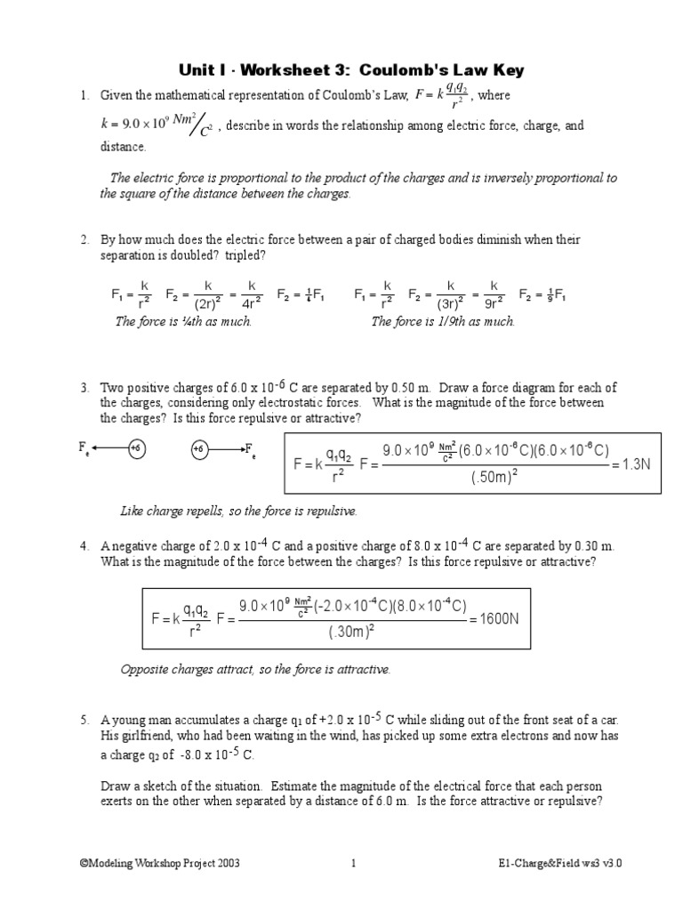 Answers Electric Charge Quantity