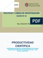 Politicas y Lineas de Investigacion Sesion 10 Unfv