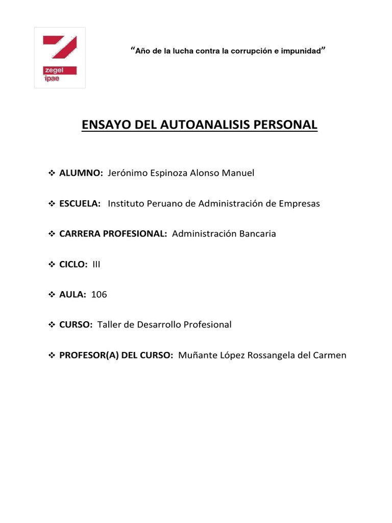 AUTOANALISIS | PDF | Conceptos psicologicos | Salud y bienestar