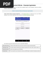 Android Sqlite Example Application