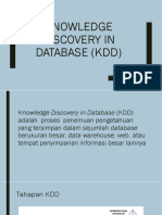 Knowledge Discovery in Database (KDD)