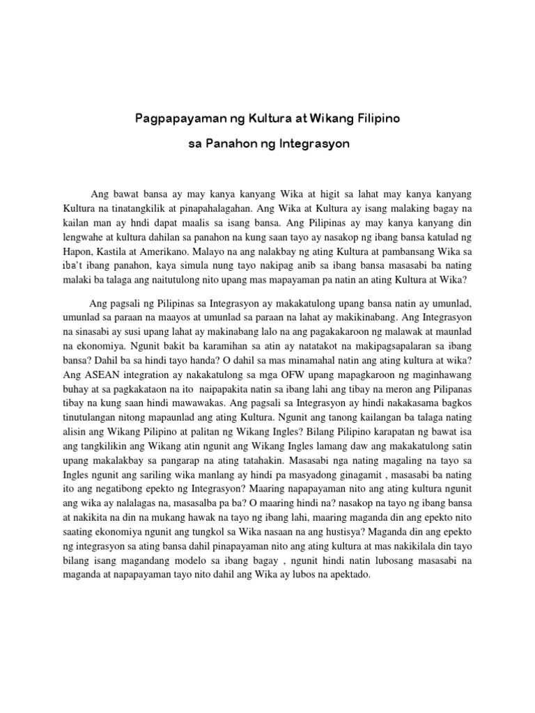 research paper tungkol sa kulturang pilipino