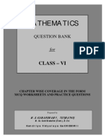 Maths Class Vi Question Bank