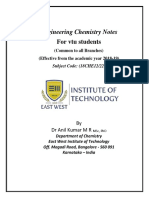 Engineering Chemistry Notes For Vtu Stud PDF