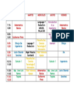 Horario 2016