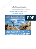 Programa 5to Congreso Internacional de Psicoterapia Cognitivo Conductual