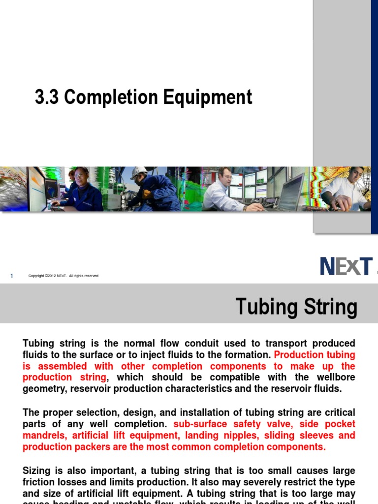 3.3 Completion Equipment PDF | PDF | Casing (Borehole) | Oil Well