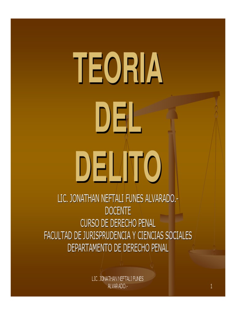 Teoría del Delito en Derecho Penal | PDF | Derecho penal | Intención ...