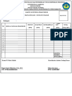 Kartu Kendali Praktikum 2018 2019