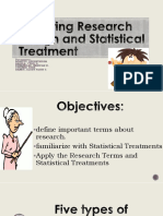 Selecting Research Design and Statistical Treatment