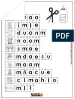 Recorta y Forma La Palabra - Silabas PDF