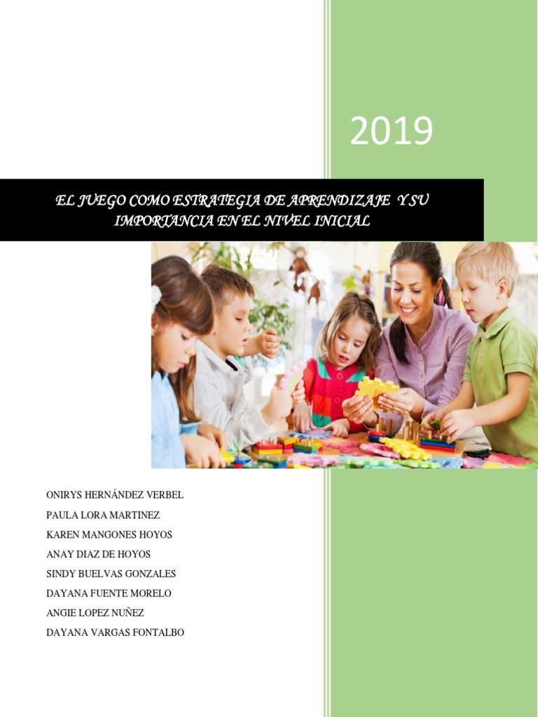 Importancia del Juego en la Infancia | PDF | Educación de la primera ...