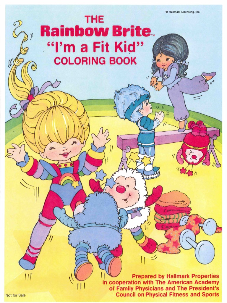 Rainbow Brite Color Book For Toddlers | PDF | Physical Fitness ...