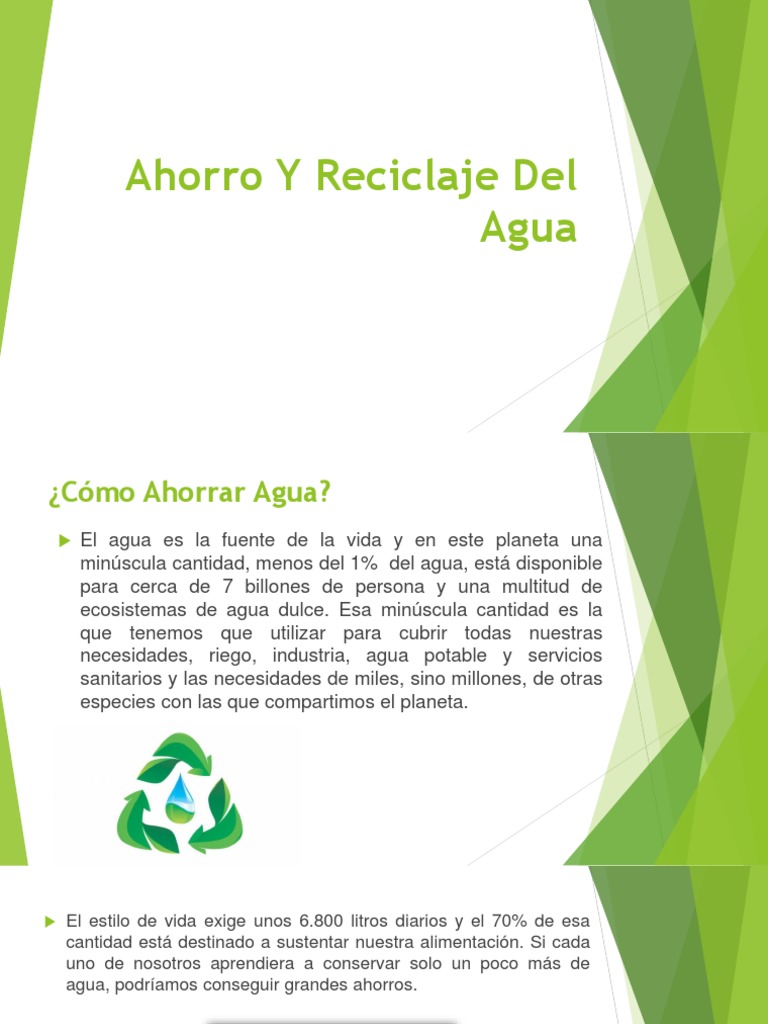 Ahorro Y Reciclaje Del Agua | PDF | Riego | Agua
