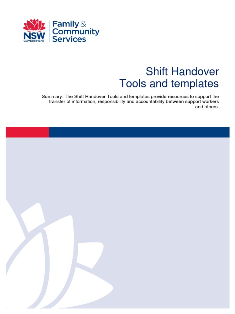 Shift Handover Tools and Templates | Hygiene | Business