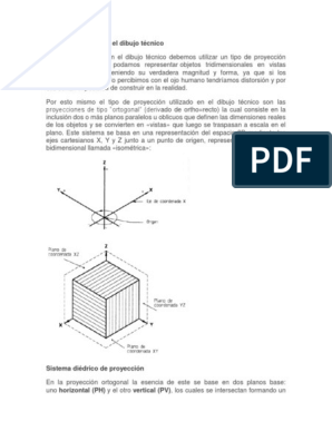 Las Proyecciones en El Dibujo Técnico | PDF | Geometria plana) | Geometria  clasica
