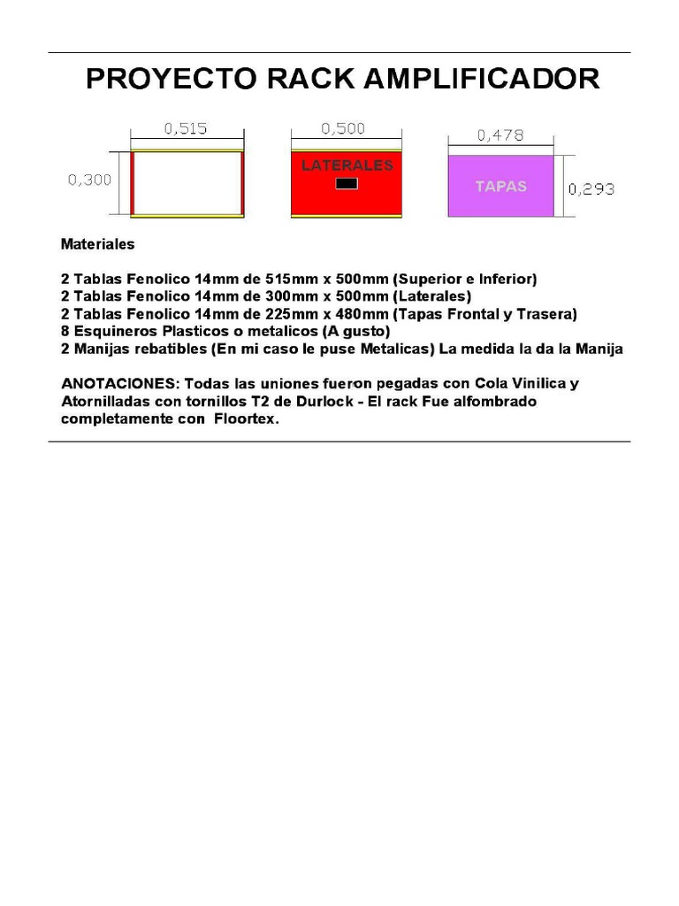 Proyecto Rack Amplificador | PDF