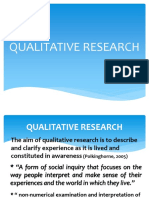 Characteristics, Processes, Advantage and Disadvantage of Qualitative Research