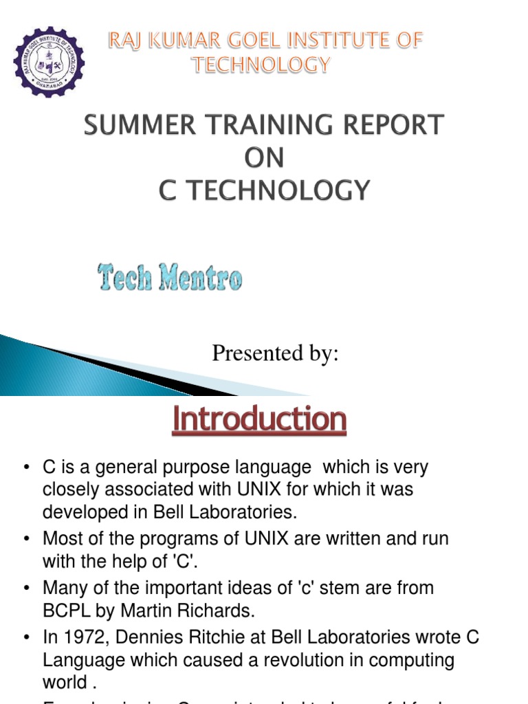 A PPT On C Language | PDF | C (Programming Language) | Variable ...