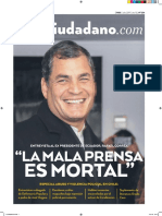 El Ciudadano N 234 - Entrevista Exclusiva Rafael Correa: La Mala Prensa Es Mortal