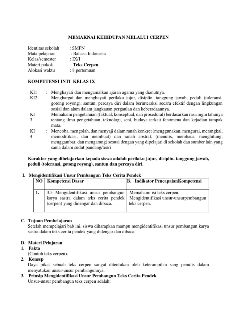 Memaknai Kehidupan Melalui Cerpen