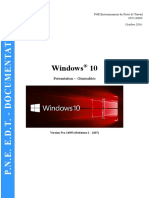 PNE Environnement Du Poste de Travail CP2I _ DONC. Octobre Windows 10. Présentation Généralités. Version Pro (Redstone )