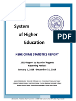 Nevada System of Higher Education Crime Statistics Report