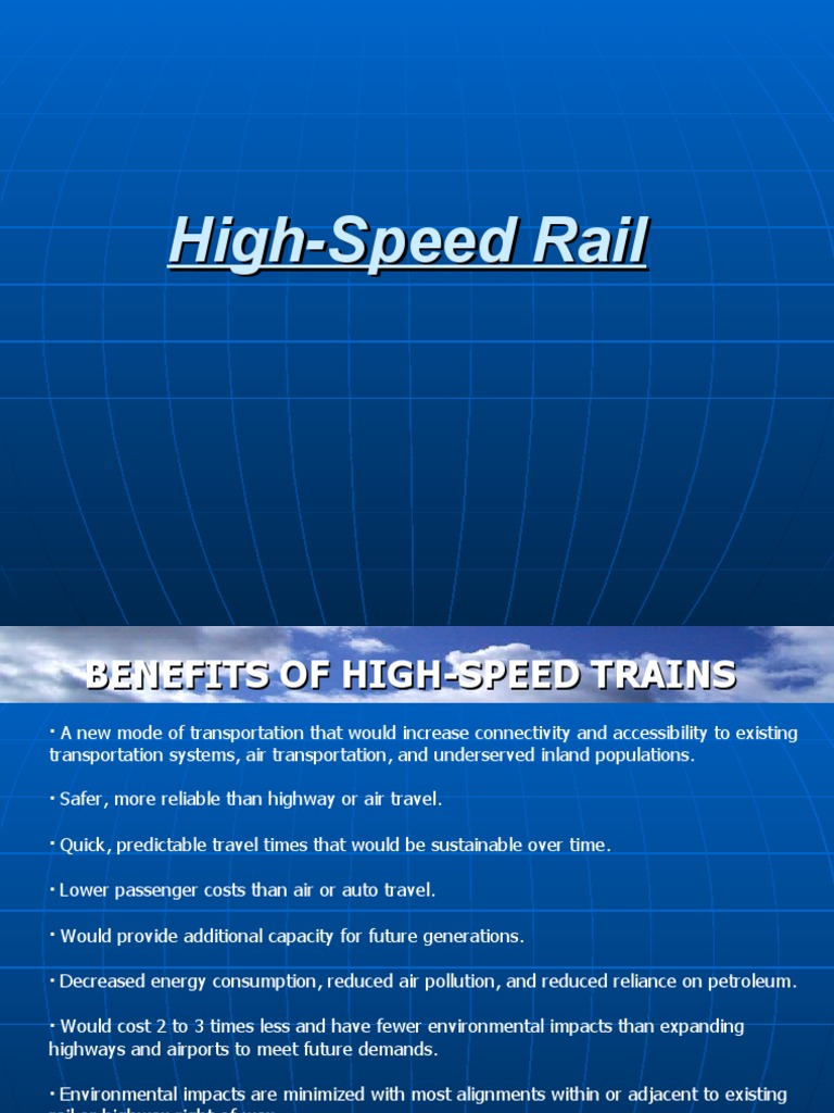 1 High Speed Rail | PDF | High Speed Rail | Rail Transport
