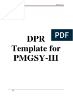 DPR Template for PMGSY-III Road Project