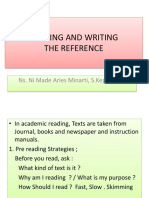 Reading, Writing References
